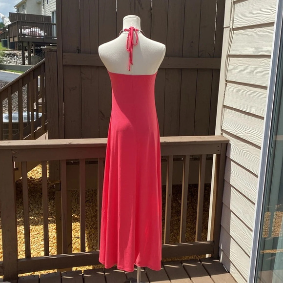 🌸 Halter maxi dress pink size small - Picture 6 of 11